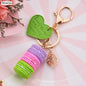 Women Cake Key Chain Fashion Cute French pastries Keychain Bag Charm Car Key Ring Wedding Party gift Jewelry 17278