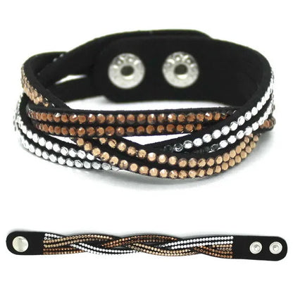 TYO New Fashion Charm Ladies Color Woven Leather Bracelet Charm Bracelet Hot Wholesale Wholesale 14 Colors To Choose From!