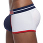JOCKMAIL Brand sexy men underwear bulge enhancing men Boxer include Penis pad and hips buttocks double Removable push up cup
