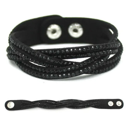 TYO New Fashion Charm Ladies Color Woven Leather Bracelet Charm Bracelet Hot Wholesale Wholesale 14 Colors To Choose From!