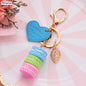 Women Cake Key Chain Fashion Cute French pastries Keychain Bag Charm Car Key Ring Wedding Party gift Jewelry 17278