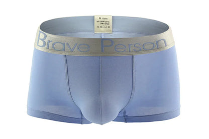 BRAVE PERSON Men's Solid Color Underwear Male Boxer Shorts Cotton Underpants Fashion Sexy Boxers for Men