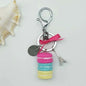 Women Cake Key Chain Fashion Cute French pastries Keychain Bag Charm Car Key Ring Wedding Party gift Jewelry 17278
