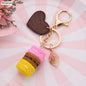 Women Cake Key Chain Fashion Cute French pastries Keychain Bag Charm Car Key Ring Wedding Party gift Jewelry 17278