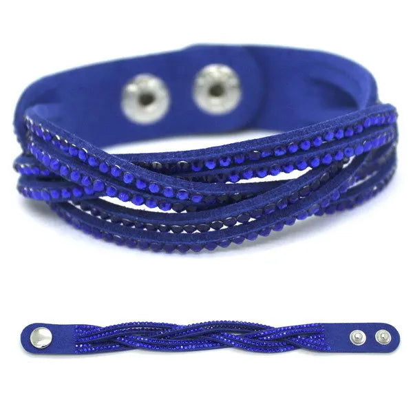 TYO New Fashion Charm Ladies Color Woven Leather Bracelet Charm Bracelet Hot Wholesale Wholesale 14 Colors To Choose From!