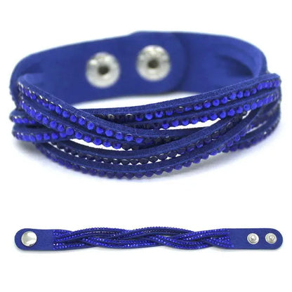 TYO New Fashion Charm Ladies Color Woven Leather Bracelet Charm Bracelet Hot Wholesale Wholesale 14 Colors To Choose From!