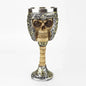 Gothic Wine Goblet Contain Dragon Claw Viking Skeleton Retro Stainless Steel Resin