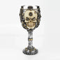 Gothic Wine Goblet Contain Dragon Claw Viking Skeleton Retro Stainless Steel Resin