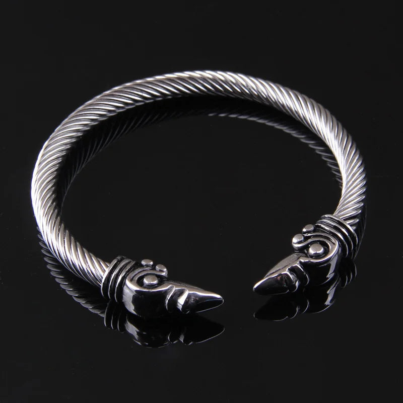 stainless steel raven Bracelet Indian Jewelry Fashion Accessories Viking Bracelet Men Wristband Cuff Bracelets For Women Bangles