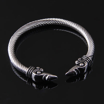 stainless steel raven Bracelet Indian Jewelry Fashion Accessories Viking Bracelet Men Wristband Cuff Bracelets For Women Bangles