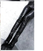 Botas mujer invierno black women shoes thigh high heel bota over the knee boots pointed toe long female motorcycle plus size47