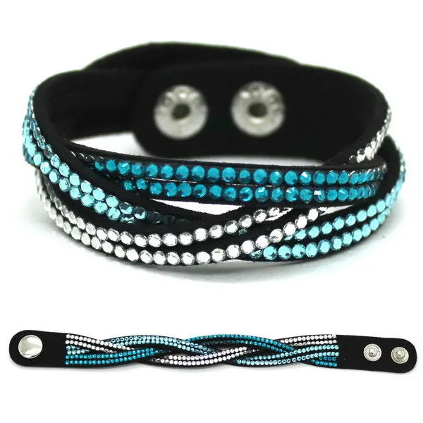 TYO New Fashion Charm Ladies Color Woven Leather Bracelet Charm Bracelet Hot Wholesale Wholesale 14 Colors To Choose From!