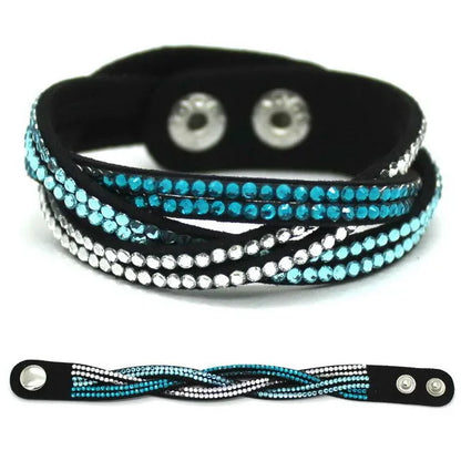 TYO New Fashion Charm Ladies Color Woven Leather Bracelet Charm Bracelet Hot Wholesale Wholesale 14 Colors To Choose From!