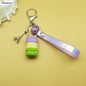 Women Cake Key Chain Fashion Cute French pastries Keychain Bag Charm Car Key Ring Wedding Party gift Jewelry 17278