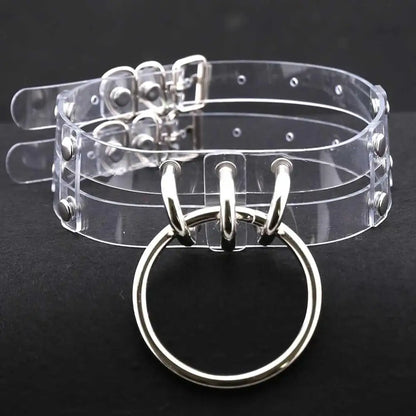 Punk Choker Collar Goth Necklace Big Transparent  Straps Chocker Women Girls Trendy Rock Sexy Harajuku Emo Gothic Jewelry