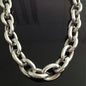 Men’s Heavy 316L Stainless Steel Oval Link Chain Necklace – Premium Silver Hip Hop Cuban Style | 8mm–15mm Thick | Tarnish-Free, Durable Statement Jewelry