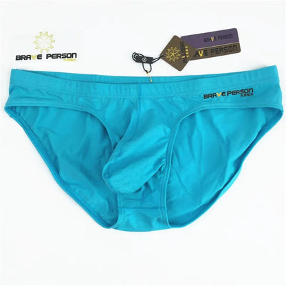 BRAVE PERSON Sexy Men Underwear Briefs U convex Big Penis Pouch Design Men Cotton Briefs for Man Bikini Hot Sale