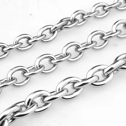 Men’s Heavy 316L Stainless Steel Oval Link Chain Necklace – Premium Silver Hip Hop Cuban Style | 8mm–15mm Thick | Tarnish-Free, Durable Statement Jewelry