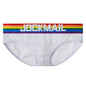 Jockmail Gay Underwear Men Briefs Sexy Transparent Mesh Underpant Rainbow colors , Breathable Shorts calzoncillos hombre slip