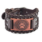 Trendy Viking Bracelet Nordic Rune Compass God Bird Charm Men's Bracelet New Fashion Leather Woven Jewelry Accessorie Party Gift