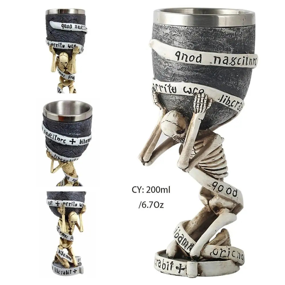 Coolest Gothic Resin Stainless Steel Dragon Goblet