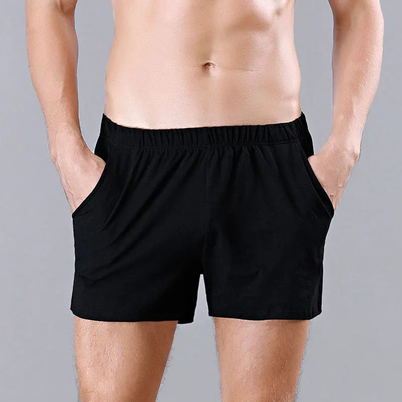 Mens Summer Loose Shorts Fashion Comfortable Cotton Boxers Shorts Men Breathable Home Short Sweatpants Casual Shorts