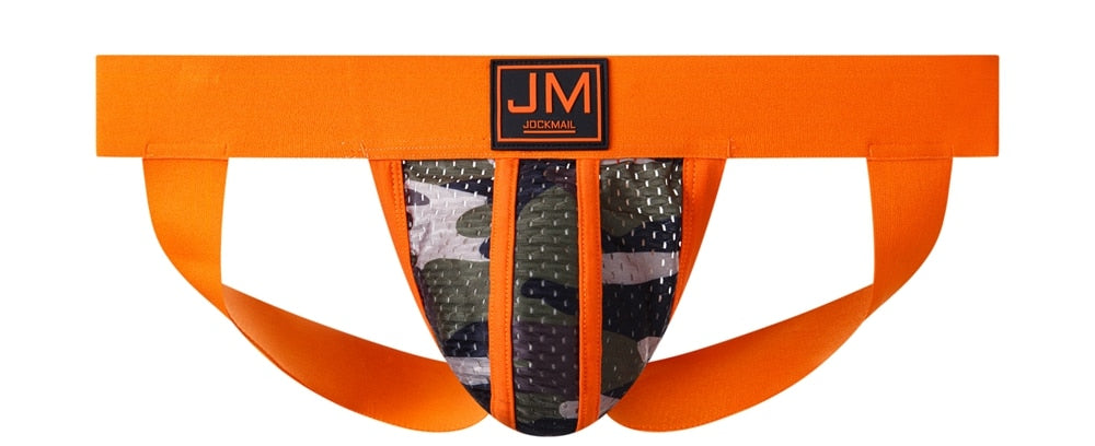Men's JOCKMAIL JM233 - Camouflage Jockstrap Orange
