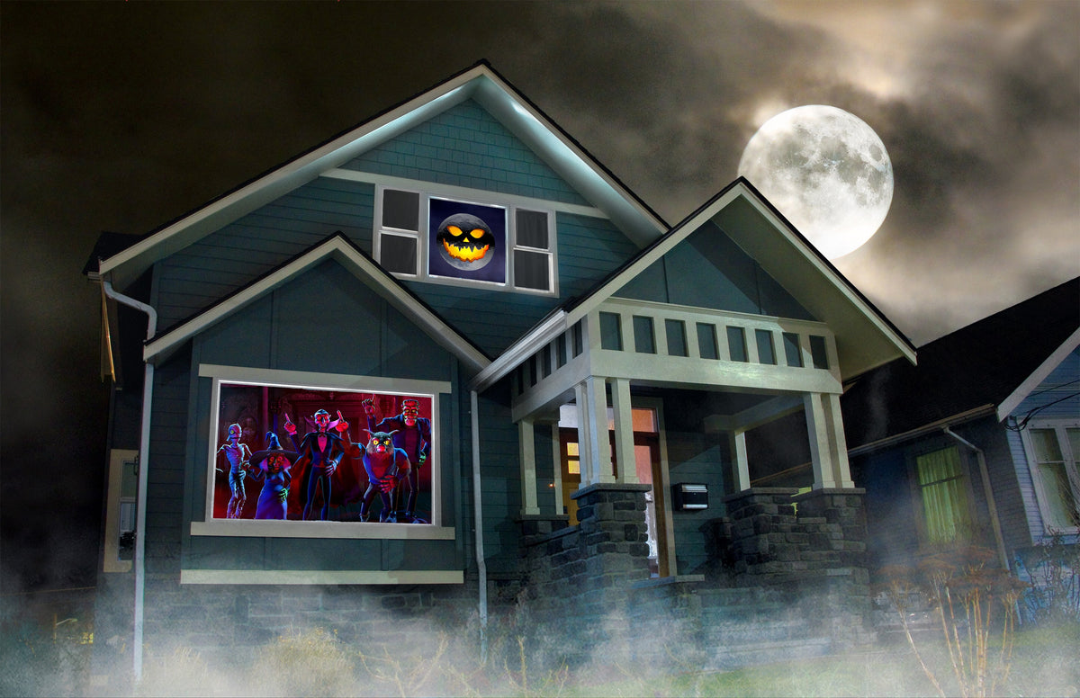 AtmosFX Halloween Digital Decoration USB - Halloween Vol 1 + 48" x 72" Projection Screen