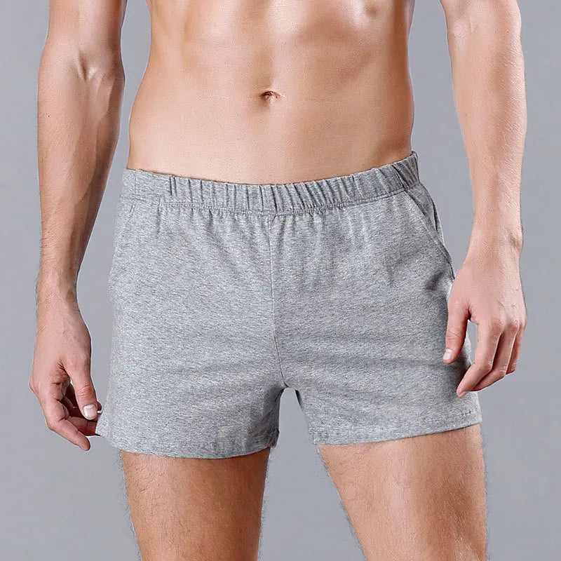 Mens Summer Loose Shorts Fashion Comfortable Cotton Boxers Shorts Men Breathable Home Short Sweatpants Casual Shorts