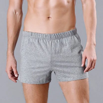 Mens Summer Loose Shorts Fashion Comfortable Cotton Boxers Shorts Men Breathable Home Short Sweatpants Casual Shorts
