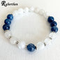 Ruberthen Natural 6 MM Moonston AAA Grade Blue Kyanite Bracelet Yoga Power Bracelet For Women Handmade Mala Beads Bracelet