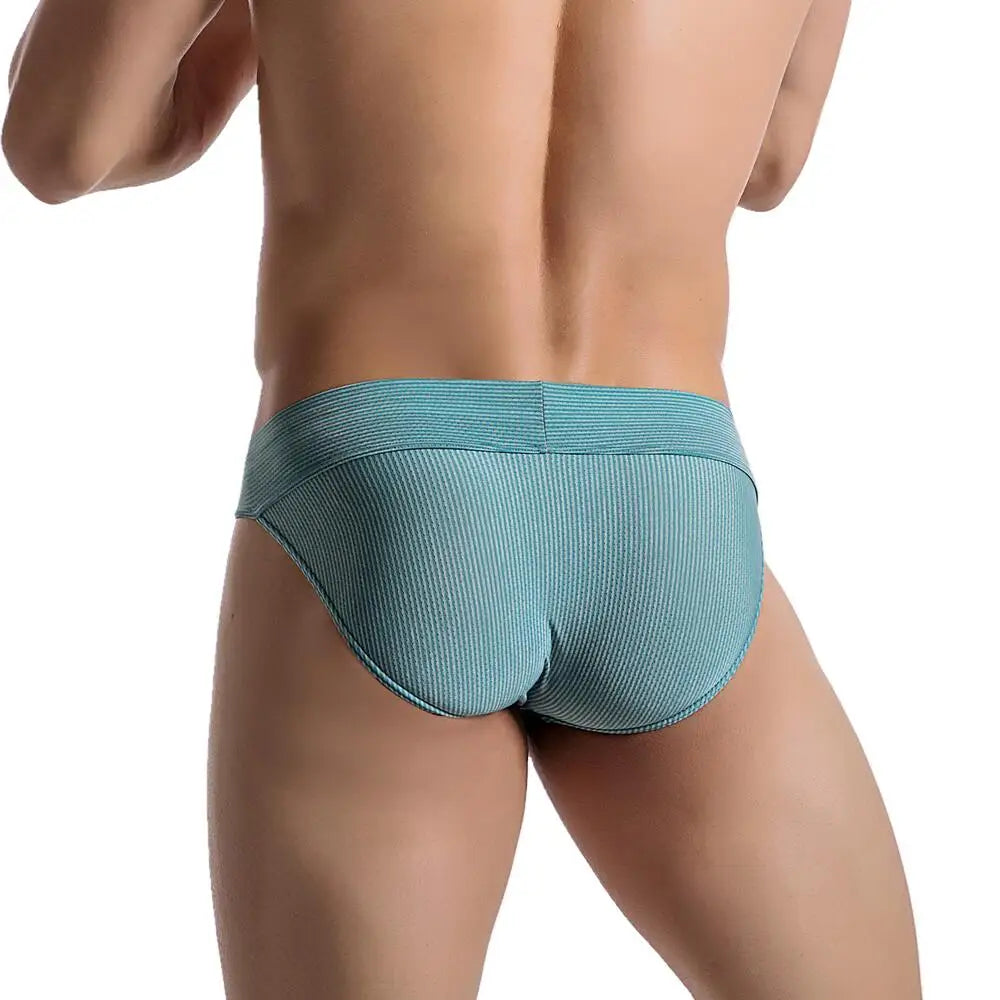 Sexy Men Low Rise Briefs Men's Penis Large U Convex Pouch Underwear Briefs Slips Male Panties Stretch Breathable Underpants