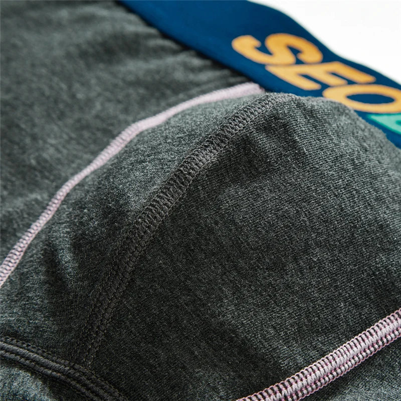 SEOBEAN Shorts Men Underwear Boxers Breathable Cotton Boxer Shorts U convex Design Fashion Male Panties Underpants Homewear