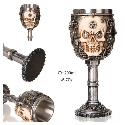 Coolest Gothic Resin Stainless Steel Dragon Goblet