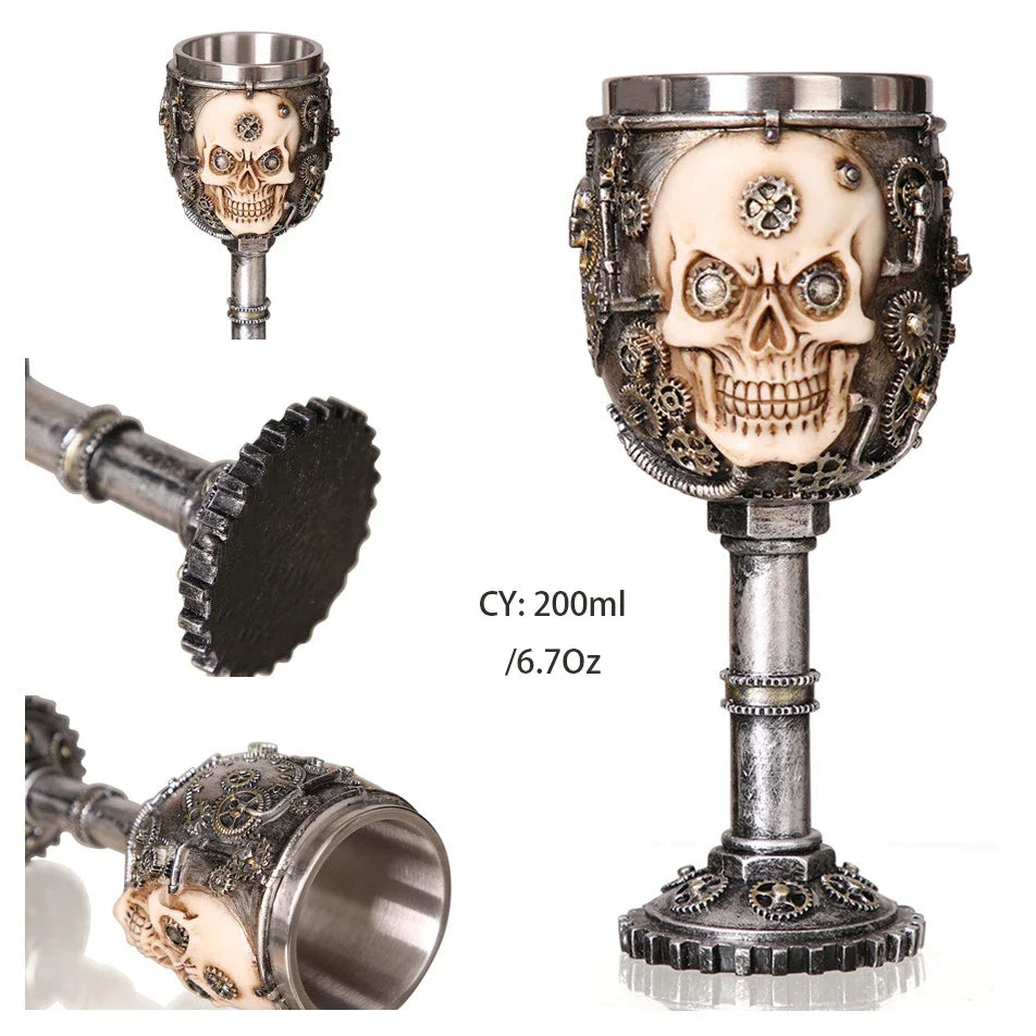 Coolest Gothic Resin Stainless Steel Dragon Goblet