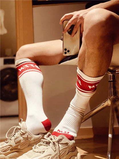 Men's Nylon Sports Socks Long Tube Football Comfortable Socks