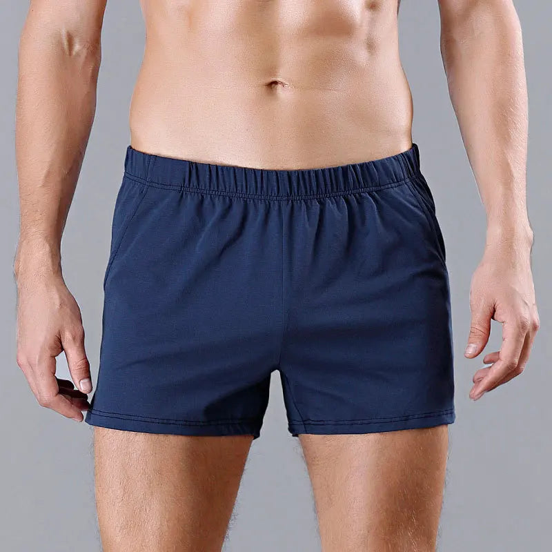 Mens Summer Loose Shorts Fashion Comfortable Cotton Boxers Shorts Men Breathable Home Short Sweatpants Casual Shorts