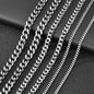 Men's Cuban Link Chain Size 3.6/5/6/7/8/9mm Men's Punk Necklace Stainless Steel Male Fashion Jewelry Gifts for Men