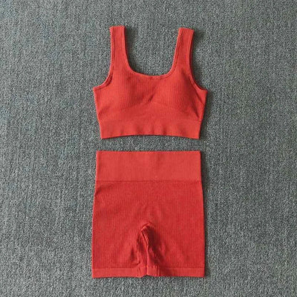 Seamless Yoga Set: Bra & Shorts - 2PCS
