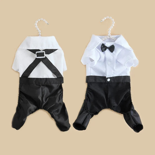 Clothes for Small Dogs Puppy Teddy Poodle Chihuahua Coat Handsome Pets Dog Suit Wedding Dress Pet Clothes ropa para perro