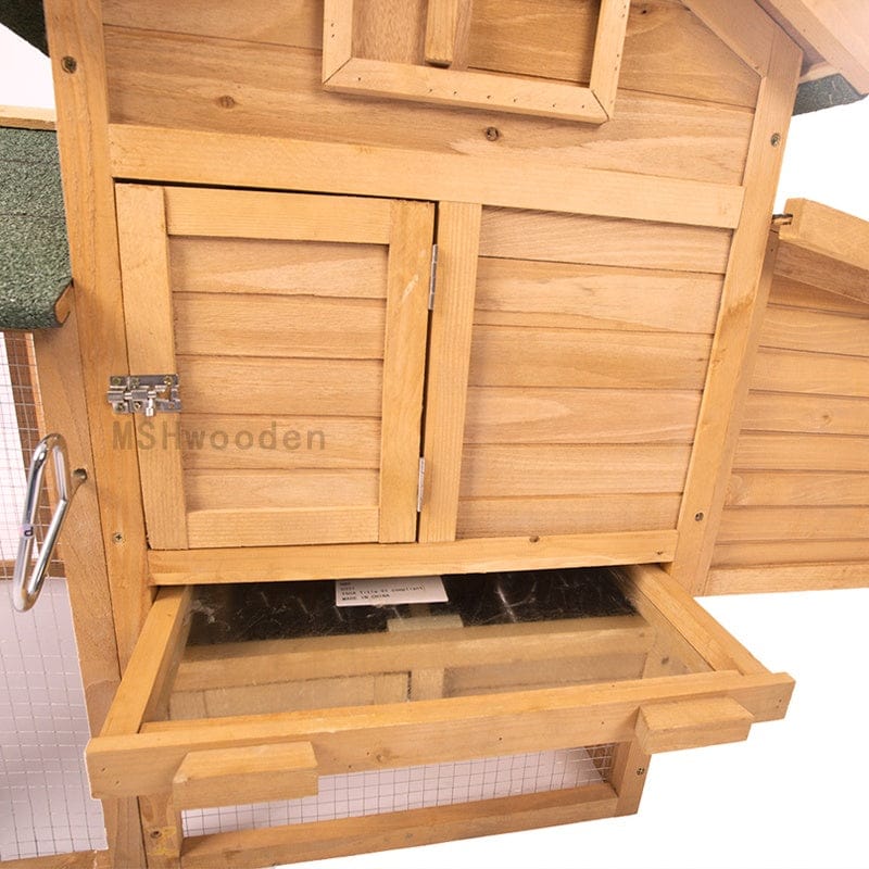Large Wooden Hen House Rabbit Hutch Chicken Coop