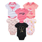 Kavkas Baby Girls Bodysuits 6/3 pcs/lot Summer Cotton Baby Clothes Short Sleeve Newborn body bebe 0-3 months Infant Clothing