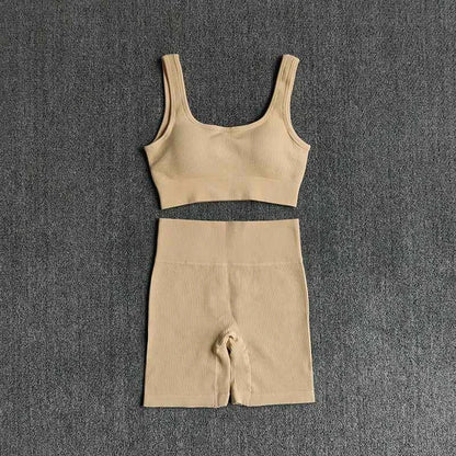Seamless Yoga Set: Bra & Shorts - 2PCS