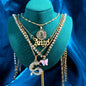 New Multi Layer Butterfly Dragon Charms Crystal Necklaces For Women Punk Golden Angel Letter Clavicle Chain Hiphop Gifts Jewelry