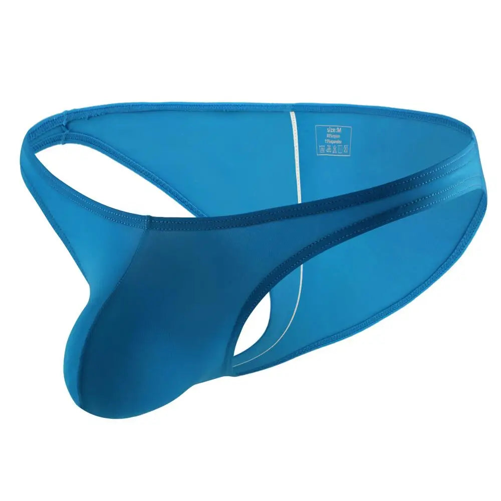 Men's Sexy Underwear Low Waist Ice Silk Men Briefs Translucent Bikini Skinny Breathable Briefs Man Srting Man Underpants
