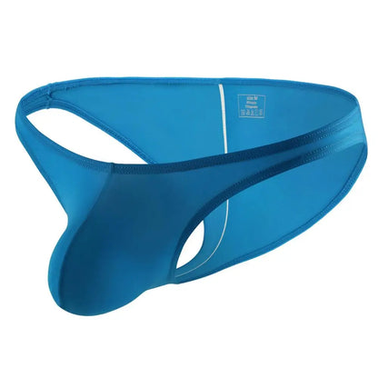 Men's Sexy Underwear Low Waist Ice Silk Men Briefs Translucent Bikini Skinny Breathable Briefs Man Srting Man Underpants