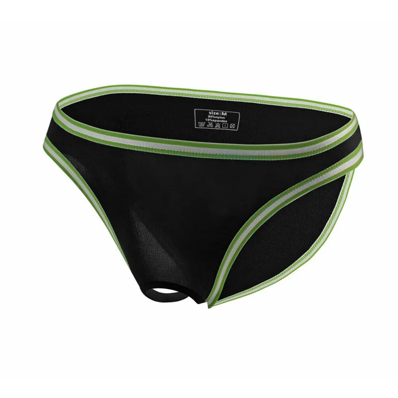 Men Briefs Transparent Ice Silk Sexy Man Panties Hollow Erotic Lingeries Gay Underwear Briefs for Men