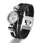 YIZIZAI Fashion Bracelete Genuine Leather Multilayer Anchor Bracelet Men Vintage Punk Rock Women Alloy Beads Nautical Jewelry