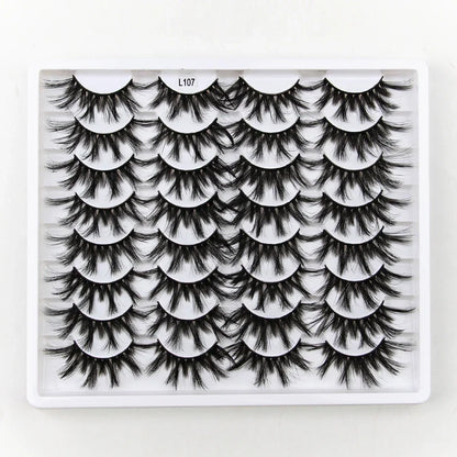 SHIDISHANGPIN 3/5/16 Pairs Natural Long False Eyelashes Dramatic Fluffy 3D Mink Lashes Wispy Wholesale Eye Lashes Thick Cils