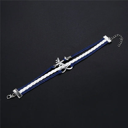 Vintage Dream Airplane Multilayer Leather Bracelet Men Women Fashion Braided Handmade Rope Wrap Bracelets & Bangles Male Gift